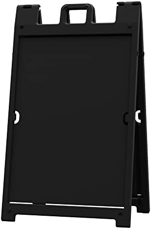 Plasticade Signicade Deluxe A Frame Sidewalk Curb Sign in Black