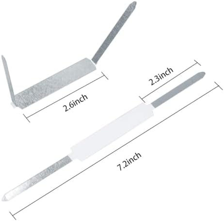 QYH Self-Adhesive Prong Paper Fasteners 2 inch Capacity,120 Fasteners/Box