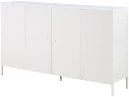 OSP Home Furnishings Ace Contemporary Modern Storage Bookcase with Shelves, 2- Shelves, 8 Cubes, White Finish