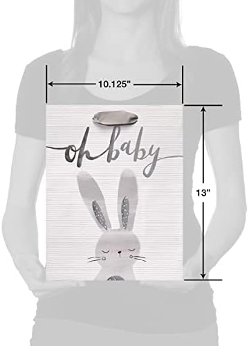 Papyrus 13" Large Gift Bag (Rabbit) for Baby Showers, New Baby, Baptisms, Christenings and All Baby Occasions (1 Bag)