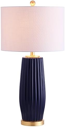 JONATHAN Y Roman Table Lamp 28.5" Modern Ceramic for Living Room, Navy