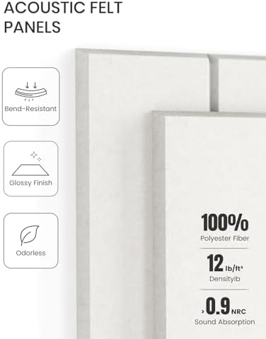 Fluxynara Felt Bulletin Board & Cork Board Alternative, Milky White