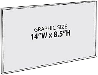 Azar Displays 122012 Self Adhesive Tape Clear Acrylic Wall Sign Holder Frame 11.5" W x 2.5" H - Landscape, 10-Pack