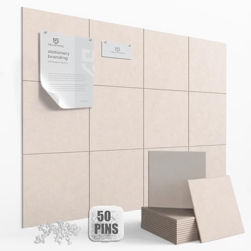 48"x36" Felt Corkboard Bulletin Board,TSJ OFFICE,12 Pack for Wall,Oatmeal