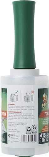 Duck Brand Stretch Wrap Roll, Clear, 5 inches by 1000 feet, 285849, Set of 4