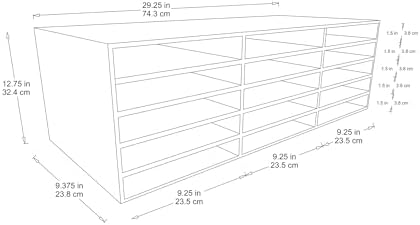 Classroom Keepers 9" x 12" Construction Paper Storage, 15-Slot, White, 9-3/8"H x 29-1/4"W x 12-7/8"D, 1 Unit