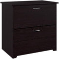 Bush Furniture Lateral File Cabinet - Cabot Collection 2 Drawer File Cabinet with Chrome Hardware | Elegant Filing Cabinet for Home Office, Letters, Legal and A4 Files | Espresso Oak