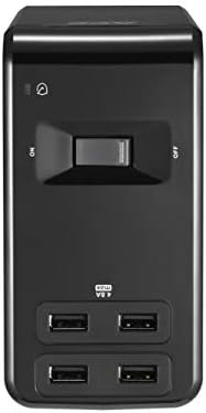 APC Desk Mount Power Station PE6U4, U-Shaped Surge Protector with USB Ports (4), Desk Clamp, 6 Outlet, 1080 Joules Black