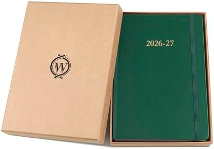 Wykeham's Executive 2026-27 Daily Journal Planner – Customization Available – Mid-Year Academic Diary – July 2026 to June 2027 (Racing Green, 8.5"×5.5")