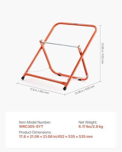 VEVOR Cable Caddy, Heavy Duty Steel Frame, Spool Holder for Electrical Wires, Portable Wire Dispenser for Up to 20 in Diameter Spools, 100 lbs Capacity for Cable Reels, Electrical Industrial Retail