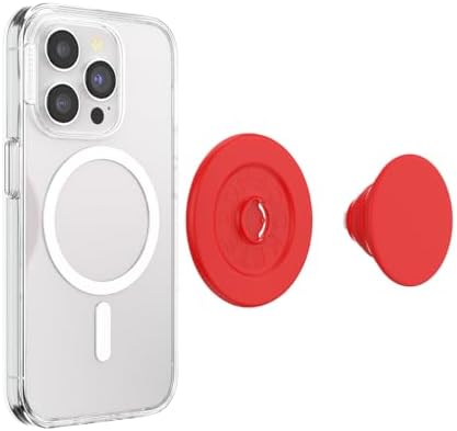 PopSockets Phone Grip for MagSafe, Magnetic Holder- Basic Rosso