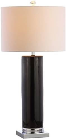 JONATHAN Y Dallas LED Table Lamp Ceramic Metal 31.5", Black/Chrome