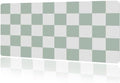 Checkered White and Green Desk Mat Large Gaming Mouse Pad Cozy
