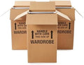Amazon Basics Sturdy Wardrobe Moving Boxes, 20" x 20" x 34", Brown, 3-Pack