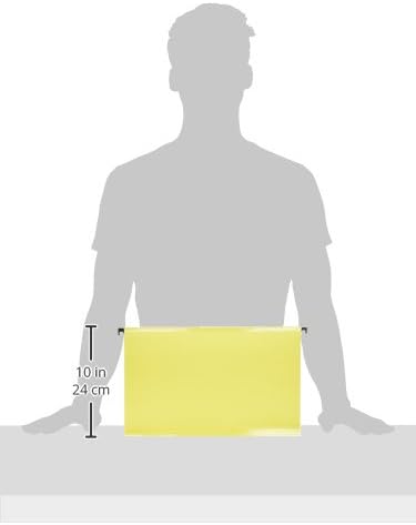 Pendaflex SureHook Reinforced Hanging Folders, Legal Size, Yellow, 1/5 Cut, 20/BX (6153 1/5 YEL)
