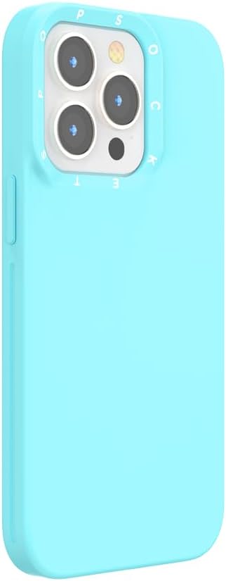PopSockets iPhone 13 Pro Phone Case with MagSafe, Wireless Charging Compatible, Light Blue - Butterfly Pea Blue