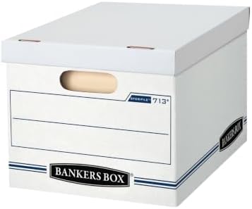 Bankers Box 6-Pack Basic-Duty File Storage Box with Lid, Letter/Legal