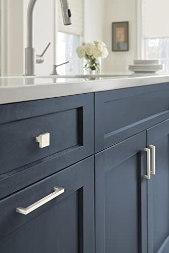 Amerock | Cabinet Pull | Polished Nickel | 6-5/16 inch (160 mm) Center to Center | Monument | 2 Pack | Drawer Pull | Drawer Handle | Cabinet Hardware