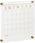 Martha Stewart Grayson 14" Acrylic Dry Erase Wall Calendar, Clear/Gold
