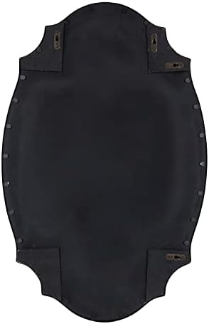 Kate and Laurel Leanna Decorative Scalloped Metal Chalkboard; 24 x 36; Gold; Framed Rounded Oval Vintage Chalkboard for Unique Display; Organization; and Decor