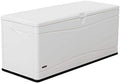 LIFETIME Outdoor Storage Deck Box, 130 Gallon, Arctic White, Lockable, UV-Protected, for Decks and Marine Docks