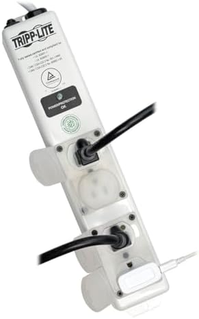 Tripp Lite Safe-IT 4-Outlet Medical-Grade Surge Protector Power Strip, UL 60601-1 Compliance, Not for Patient-Care Vicinity, 15ft. Power Cord with NEMA 5-15P-HG Plug, (SPS415HGULTRA)