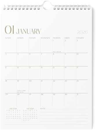 Karto Wall Calendar 2026 8.5x11 in - Stylish
