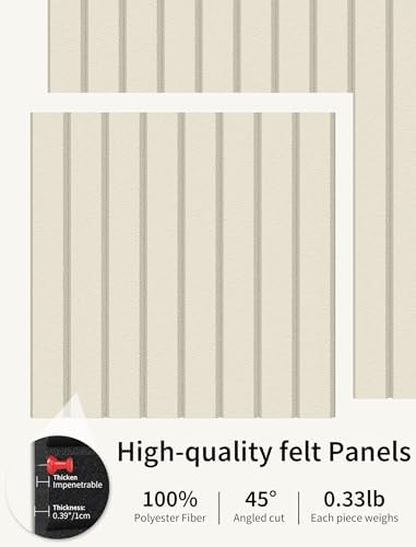 48" x 48" Cork Board Alternative, 16 Pack Felt Bulletin Board Tiles with 30 Adhesive Tabs Wall Push Pin Board for Office Classroom Bedroom Decor
