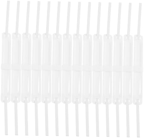 50pcs White Plastic 2 Hole Loose Leaf Binding Clips for Documents