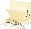 Smead 100 Count 2 Prong Metal Fasteners, 2" Capicity, Brown, One-Piece 2-Prong Fasteners for Folder Dividers, Dual Side 5/8" and 1" Capacity, 2.75" Center to Center, 100/Box (35015)