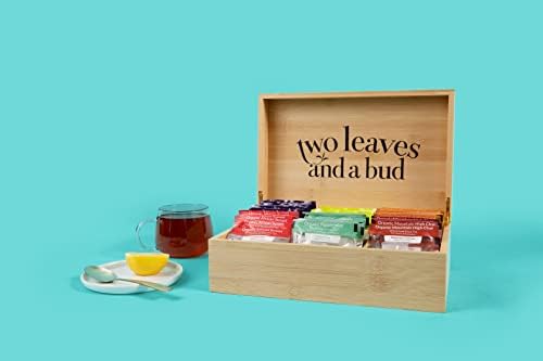 Two Leaves and a Bud Organic Tea Sampler in 6-Slot Bamboo Presentation Box