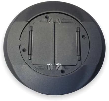 Hubbell Wiring Device-Kellems Box Cover, Floor Box Type, 2 Gang, Aluminum, Flush Cover Type S1CFCBL - 1 Each