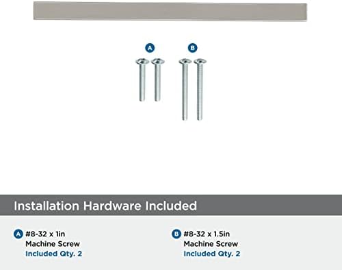 Amerock | Cabinet Pull | Polished Nickel | 5-1/16 inch (128 mm) Center to Center | Monument | 2 Pack | Drawer Pull | Drawer Handle | Cabinet Hardware