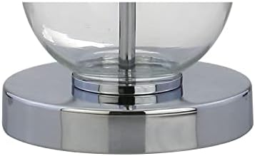 JONATHAN Y Bella 27" Glass Table Lamp, Clear/Chrome, Set of 2