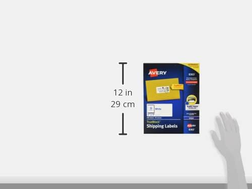 Avery Shipping Labels, Sure Feed Technology, 2" x 4", White, Inkjet Printable, Permanent Adhesive, 500 Blank Mailing Labels per Pack, 2500 (5 Packs of 8363)