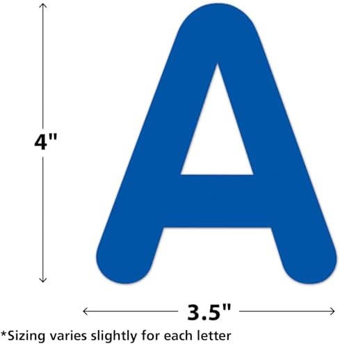 Teacher Created Resources Self-Adhesive Blue 4" Classic Letters Uppercase (TCR9642)