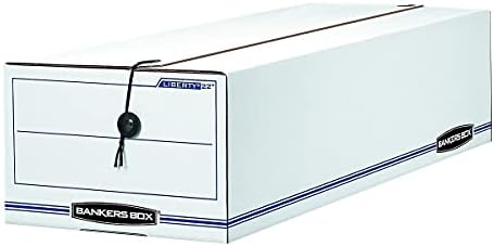Bankers Box 12-Pack String & Button Check Box, 9-1/2" x 23-1/4" x 6"