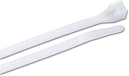 Gardner Bender 45-312 Cable Ties, 11 inch, 75 lb tensile, Electrical Wire and Cord Management, Nylon Zip Tie, 12 pk, Natural