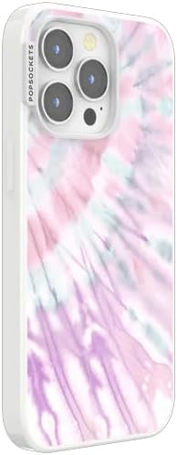 PopSockets iPhone 13 Pro Phone Case with MagSafe- Coastal Dye Purple | Magnetic, Wireless Charging, Camera & Drop Protection, Purple, Aura, Rainbow, Colorful