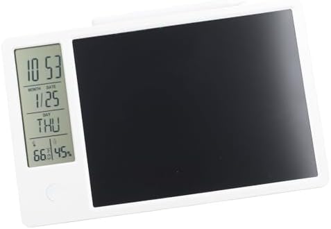 Multi Functional Electronic Writing Board with Calendar and Notepad, Lightweight LCD Handwriting Tablet for Office Use (White)