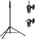 NEEWER 13ft/400cm Air Cushioned Light Stand, Heavy Duty Metal Photography Tripod Stand with 1/4” to 3/8” Reversible Screw Adapter and 3 Way Mounting Interface, Load Capacity: 6.5lb/3kg, ST-400AC
