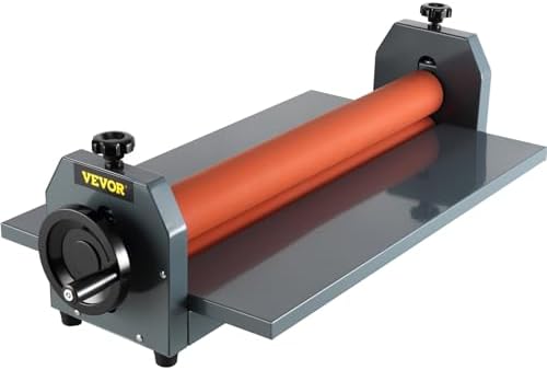 VEVOR 29.5 Inch Cold Laminator Machine 10mm Manual Vinyl Photo Film Cold laminator Hand Crank Pressure Cold Roll laminator(29.5 Inch)