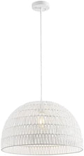 JONATHAN Y Campana 1-Light Pendant Dome Ceiling Lamp, 20", White