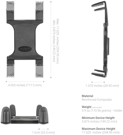 ARKON Mounts Heavy-Duty Drill-Base Tablet Mount with 22" Arm , Universal Tablet Fit , Solid Drill Base , 22" Adjustable Solid Arm , Compatible with iPad, Samsung, Google, Huawei, and more