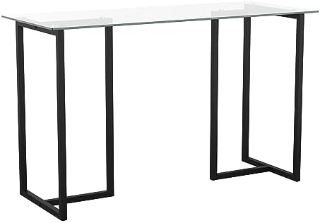 Martha Stewart Eli Glass Top Home Office Desk,