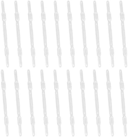 PATIKIL 20 Pcs Loose-Leaf Paper Binding Clamps, Transparent White Plastic Paper Organizers Notebook Fasteners Reusable Prong Binder Clip for Home Office File Report Chart Documents