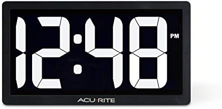 AcuRite Digital Clock with Auto Dimming Brightness, 10-Inch / White