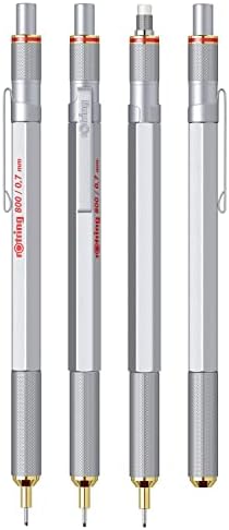 rOtring 800 Mechanical Pencil, 0.7 mm, Silver Metal Barrel