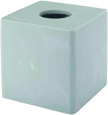 Nicole Miller - Tissue Box Cover, Resin Countertop Accessories, Dorm Room Essentials (Kendall Collection, Oasis)