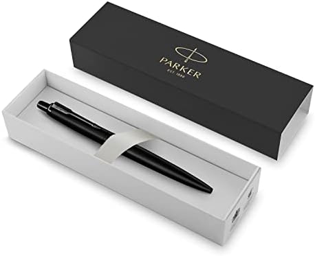 Parker Jotter XL Ballpoint Pen, Monochrome Matte Black, Medium Point, Blue Ink, Gift Box - Smooth Writing, Signature Design, Stationary, Desk Essentials